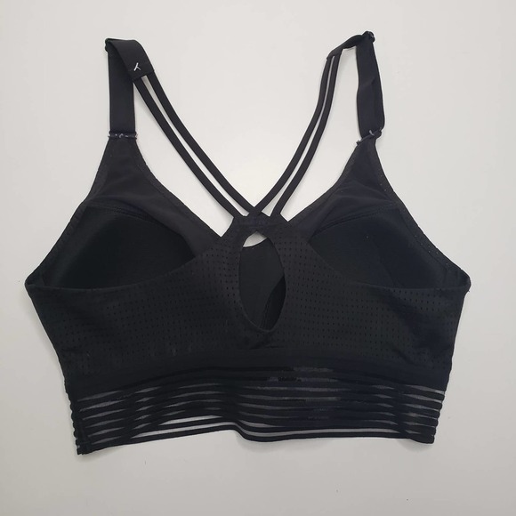 Victoria's‎ Secret Racerback Sports Bra 32C Black Mesh Band Lightly Padded - Picture 3 of 8